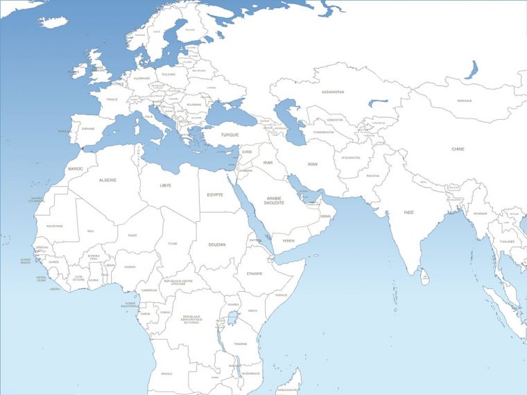 Du Moyen Orient, Maghreb, Europe, Pays Arabes Et Ouest Asie concernant Carte Europe Vierge