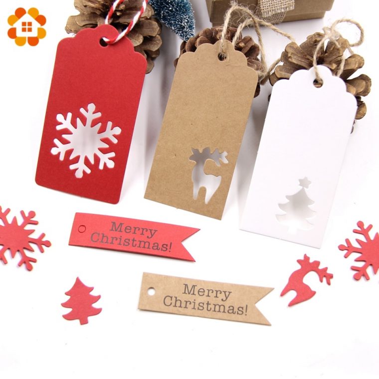 €0.65 21% De Réduction|50 Pièces Multi Style Kraft Papier Étiquettes À La  Main/merci Bricolage Artisanat Étiquette Volante Cadeau Emballage pour Etiquette Pour Cadeau De Noel