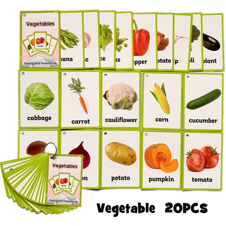 €1.59 15% De Réduction|20 Pièces/ensemble Fruits Légumes Anglais  Apprentissage Mot Carte Anglais Apprentissage Éducation Précoce Jeu Enfant  Mot Poche avec Jeu De Mot En Anglais