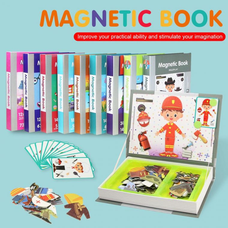 €11.56 30% De Réduction|9 Types De Livre Magnétique Intelligent Pour  Enfants 3D Puzzles Puzzle Jeu De Formation Du Cerveau Jouets Éducatifs Pour à Jeux Intelligents Pour Enfants