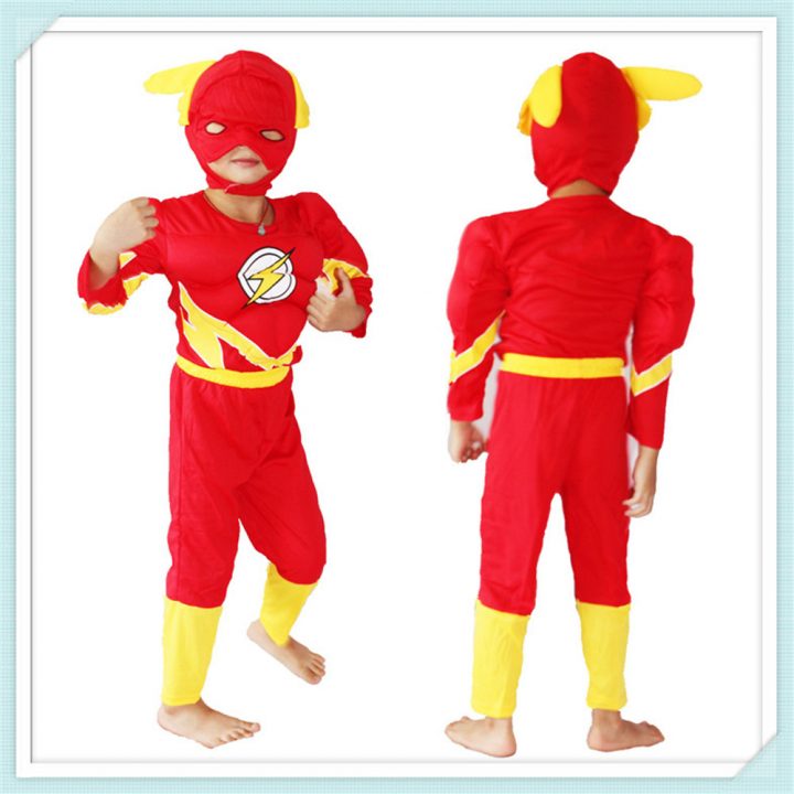 €9.8 |3 8 Ans Garçon Jeu De Rôle Flash Cosplay, Halloween Costumes Enfant  Flash Barry Allen Modèle Vêtements Livraison Gratuite C244|Flash Cosplay – destiné Jeux Flash Enfant