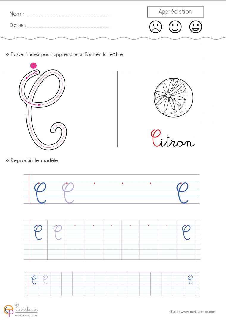 Écrire La Lettre C Minuscule Et Majuscule Cursive Cp Ce1 dedans Apprendre À Écrire Les Lettres En Maternelle