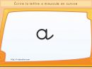 Écrire L'alphabet: Apprendre À Écrire La Lettre A Minuscule Cursive avec Apprendre A Écrire Les Lettres