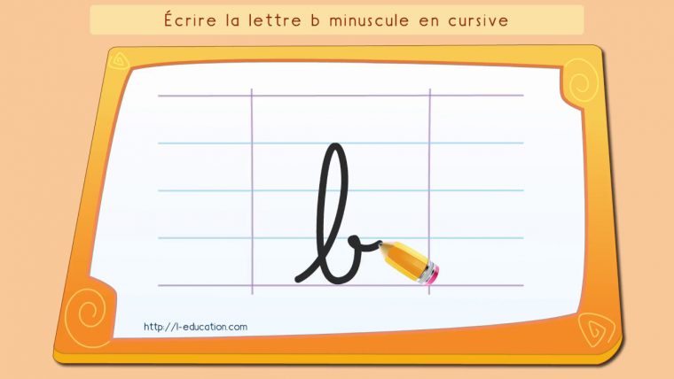 Écrire L'alphabet : Apprendre À Écrire La Lettre B Minuscule En Cursive à Comment Écrire Les Lettres De L Alphabet Français