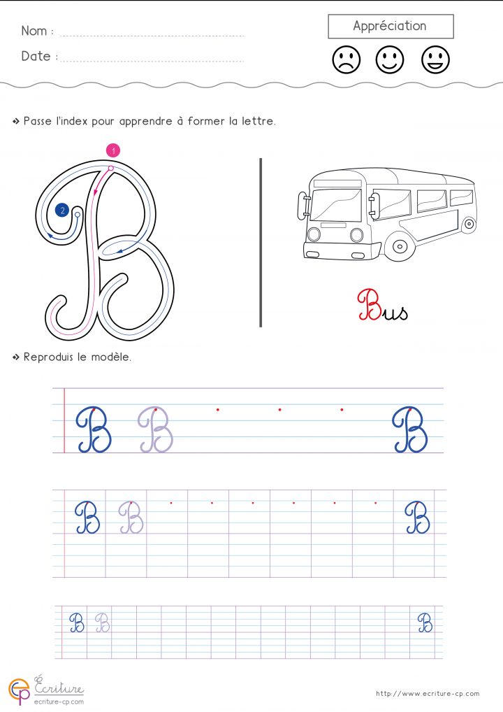 Écrire L'alphabet Majuscule Cursive Cp Ce1 | Fiche D à Cahier D Écriture Cp Gratuit À Imprimer