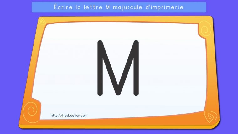 Écrire Les Lettres Capitales: Apprendre À Écrire La Lettre M En Majuscule  D'imprimerie pour Apprendre À Écrire Les Lettres Maternelle