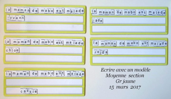 Ecrire Une Phrase En Maternelle Moyenne Section destiné Moyen Section Maternelle Exercice