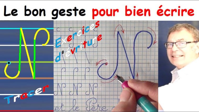 Ecriture Cursive Français Au Cp Ce1 Ce2 : La Lettre Majuscule N tout Cahier Majuscule