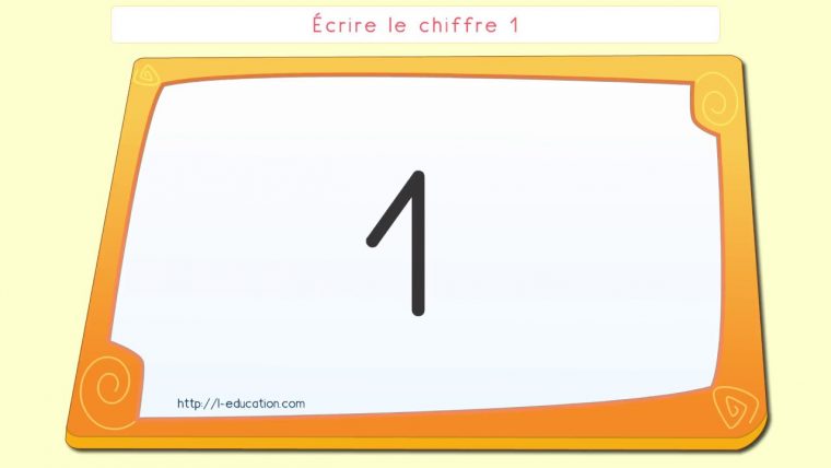 Écriture Des Chiffres – Écrire Le Chiffre 1 concernant Apprendre A Ecrire Les Chiffres