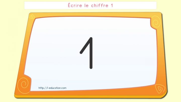 Écriture Des Chiffres – Écrire Le Chiffre 1 encequiconcerne Écriture Chiffres Maternelle