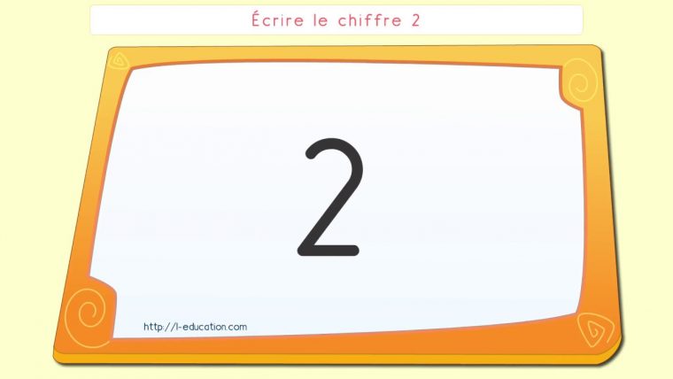 Écriture Des Chiffres – Écrire Le Chiffre 2 concernant Apprendre À Écrire Les Chiffres En Maternelle