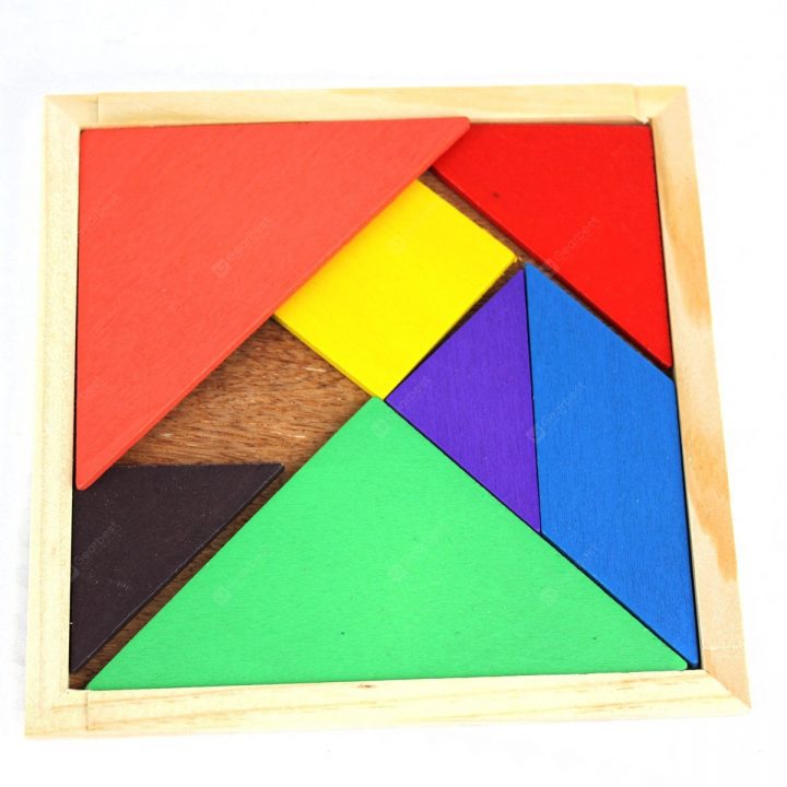 Educational Wooden Tangram Toy Simple Jigsaw Puzzle For Animal Boat Human concernant Tangram Simple