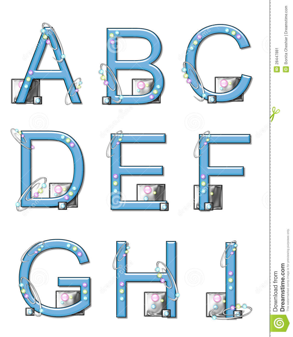 Éléments De Modèle D'alphabet A À I Illustration Stock destiné Modèle D Alphabet