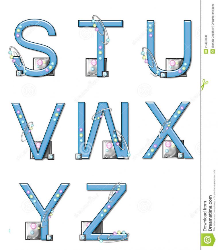 Éléments De Modèle D'alphabet S À Z Illustration Stock tout Modèle D Alphabet