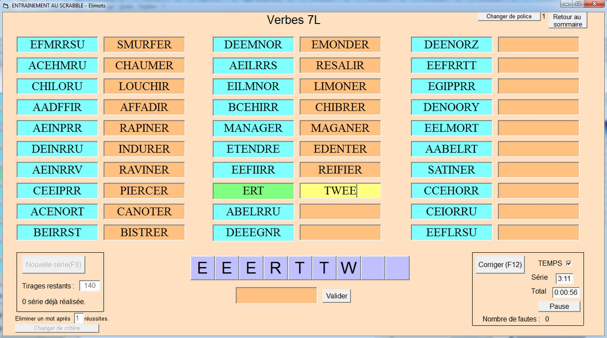 Elimots : Logiciel D&amp;#039;entraînement Au Vocabulaire Du Scrabble intérieur Jeux Anagramme Gratuit A Telecharger 
