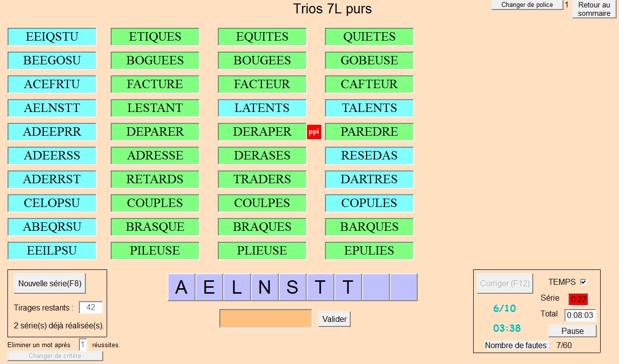 Elimots : Logiciel D'entraînement Au Vocabulaire Du Scrabble serapportantà Jeux Anagramme Gratuit A Telecharger
