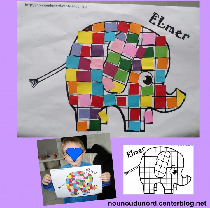 Elmer Réalisé Par Gaspard 4 Ans *2014* | Activité Manuelle 3 serapportantà Activité Manuelle Enfant 4 Ans