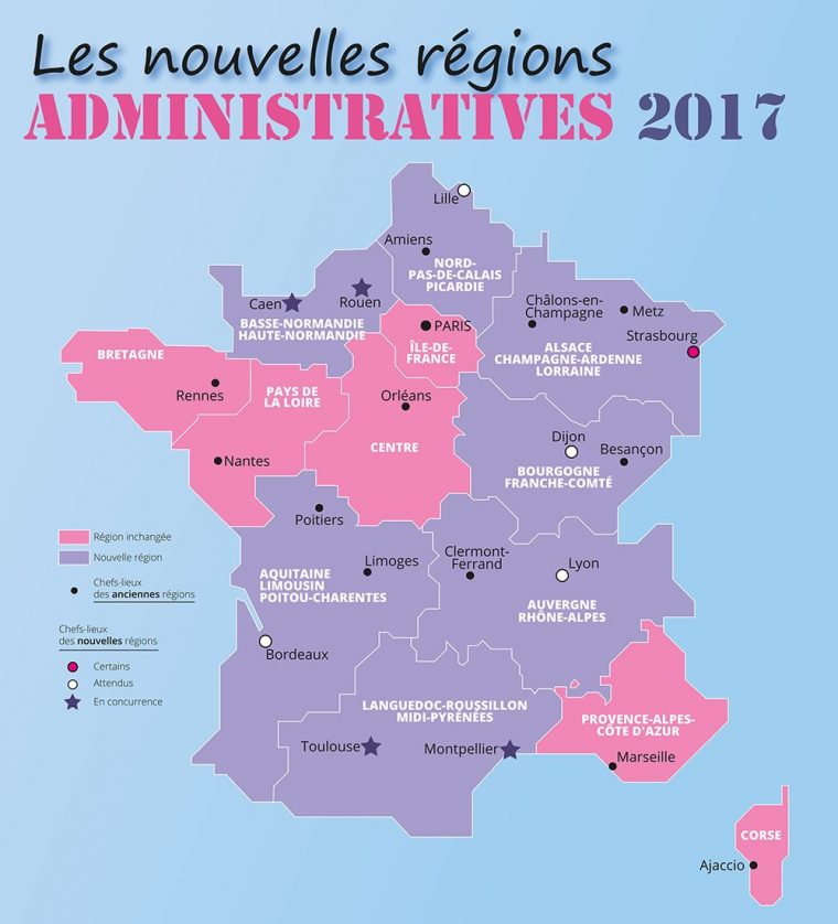 En Exclusivité : Les Nouvelles Régions Administratives 2017 pour Nouvelles Régions De France 2017