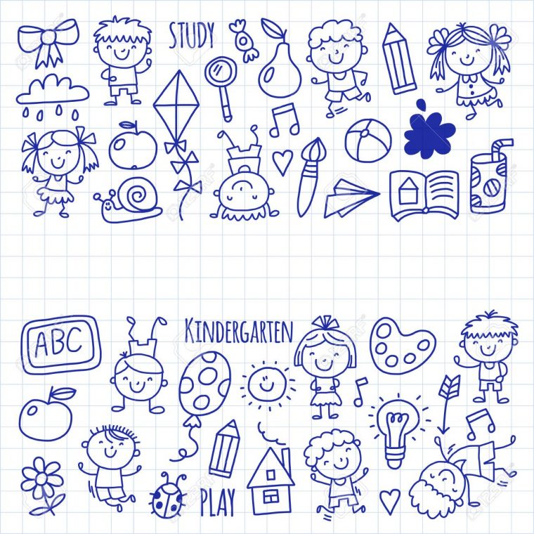 Enfants Dessin École Maternelle Enfants Heureux Jeu Illustration Pour  Enfants Enfants École Maternelle Icon à Jeux Enfant Maternelle