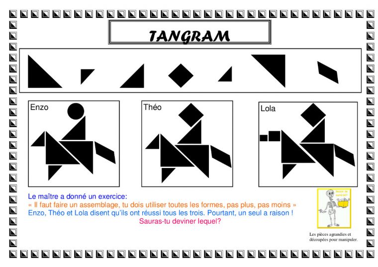 Enigmath.tic destiné Tangram A Imprimer