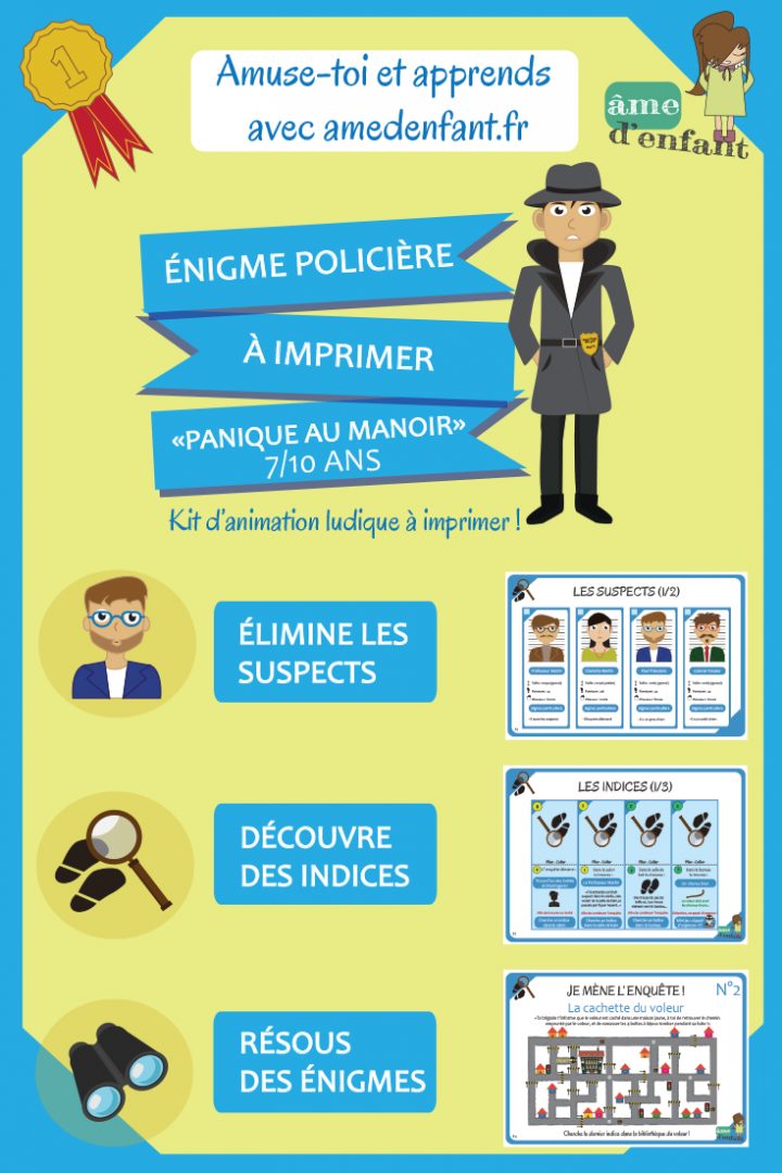 Enquête Policière Pour Grand Détective (7/10 Ans) | Enquête intérieur Jeu Gratuit Enfant 7 Ans