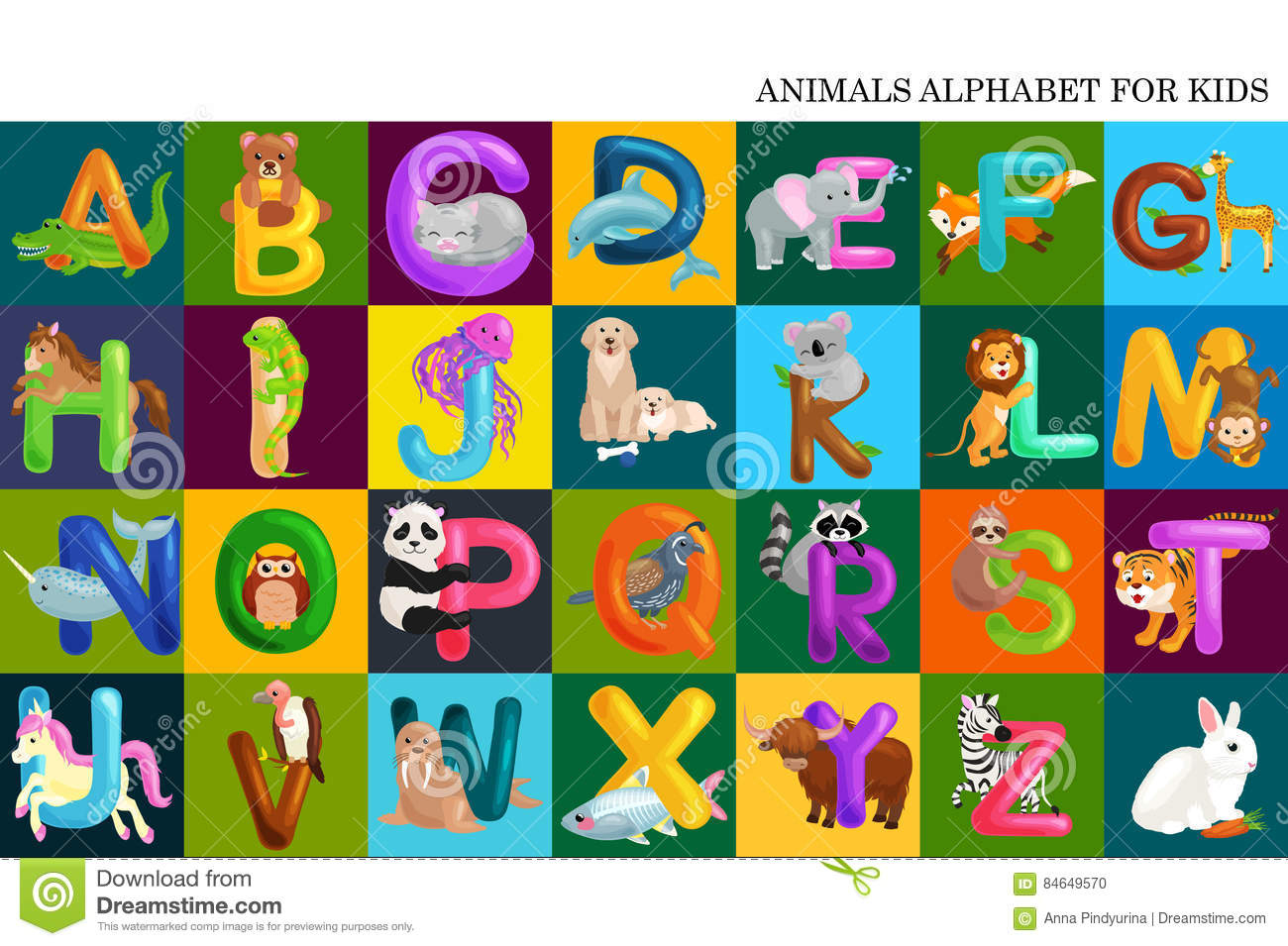 Ensemble De L&amp;#039;alphabet D&amp;#039;animaux Pour Des Lettres D&amp;#039;enfants dedans Apprendre L Alphabet En Francais Maternelle 