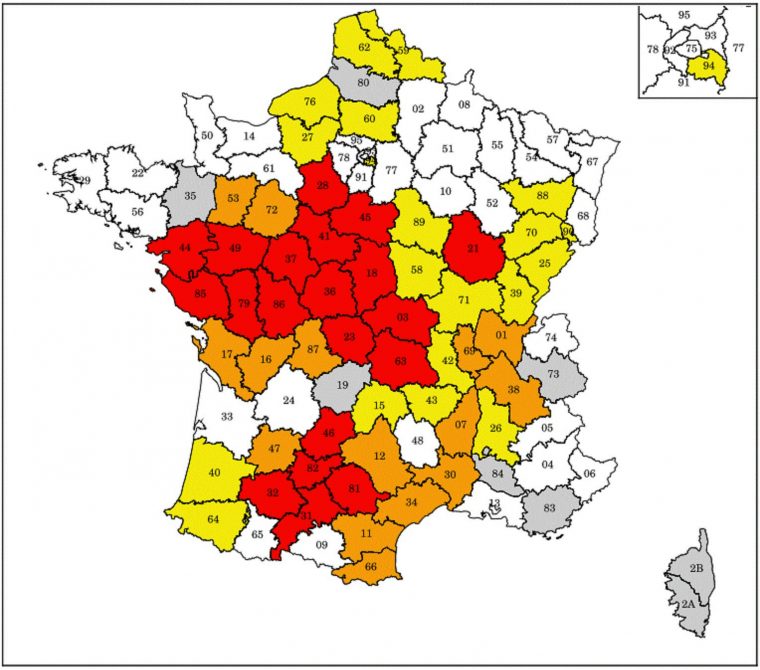 Environnement | Sécheresse : Nos Départements En Alerte dedans Carte Avec Les Departement