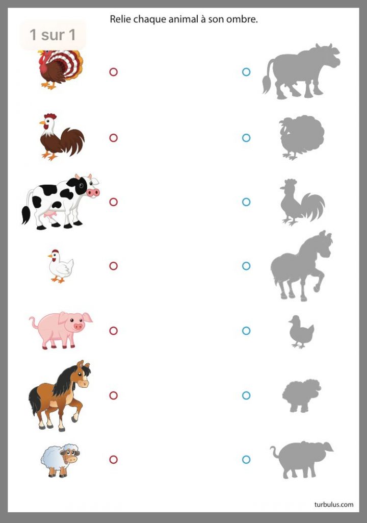 Épinglé Par Bertrand Sur Les Ombres | Animaux De La Ferme avec Jeux Educatif Gratuit 4 Ans