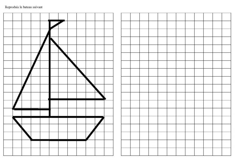 Épinglé Sur Activités À Imprimer tout Reproduire Un Dessin Sur Quadrillage