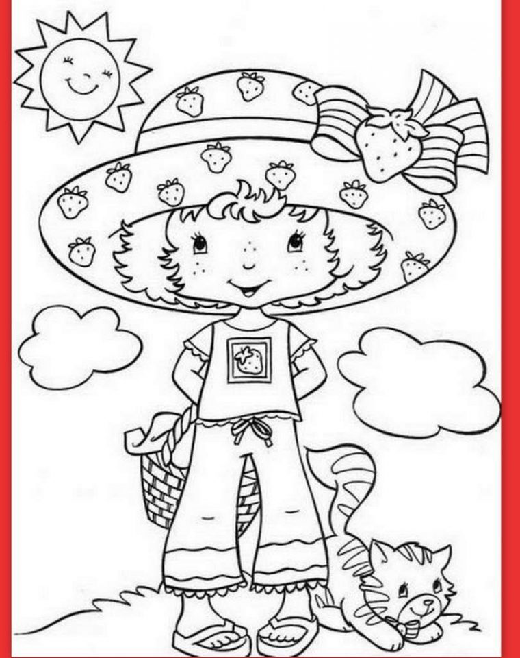 Épinglé Sur Coloring Pages destiné Charlotte Au Fraise Coloriage