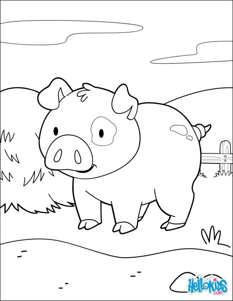 Épinglé Sur Deco Crèche La Ferme à Dessin Cochon A Colorier