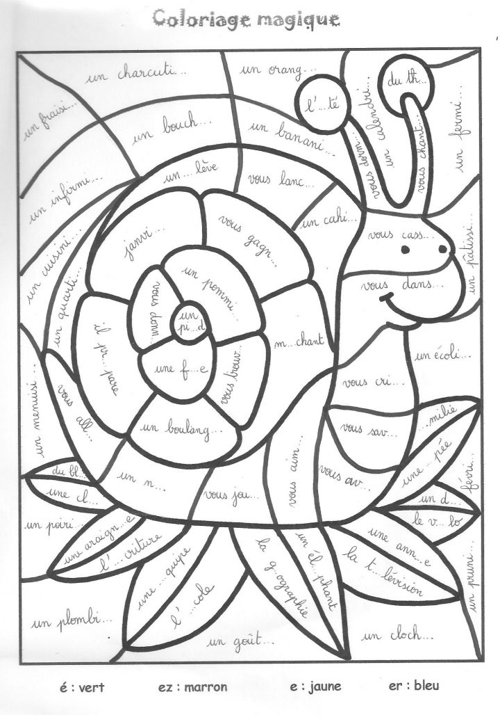 Épinglé Sur Grammaire- Conjugaison pour Coloriage Codé Cp