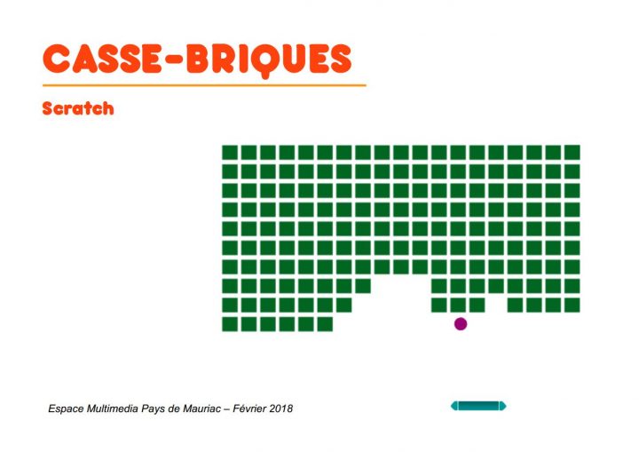 Espace Multimédia Pays De Mauriac | Scratch – Casse-Briques destiné Jeux De Casse Brique