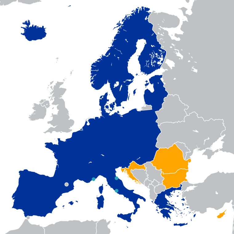 Espace Schengen — Wikipédia à Carte Union Européenne 2017