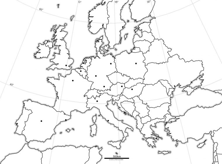 Espacoluzdiamantina: 25 Meilleur Carte De France Vierge Cm1 avec Carte Europe Vierge À Compléter En Ligne