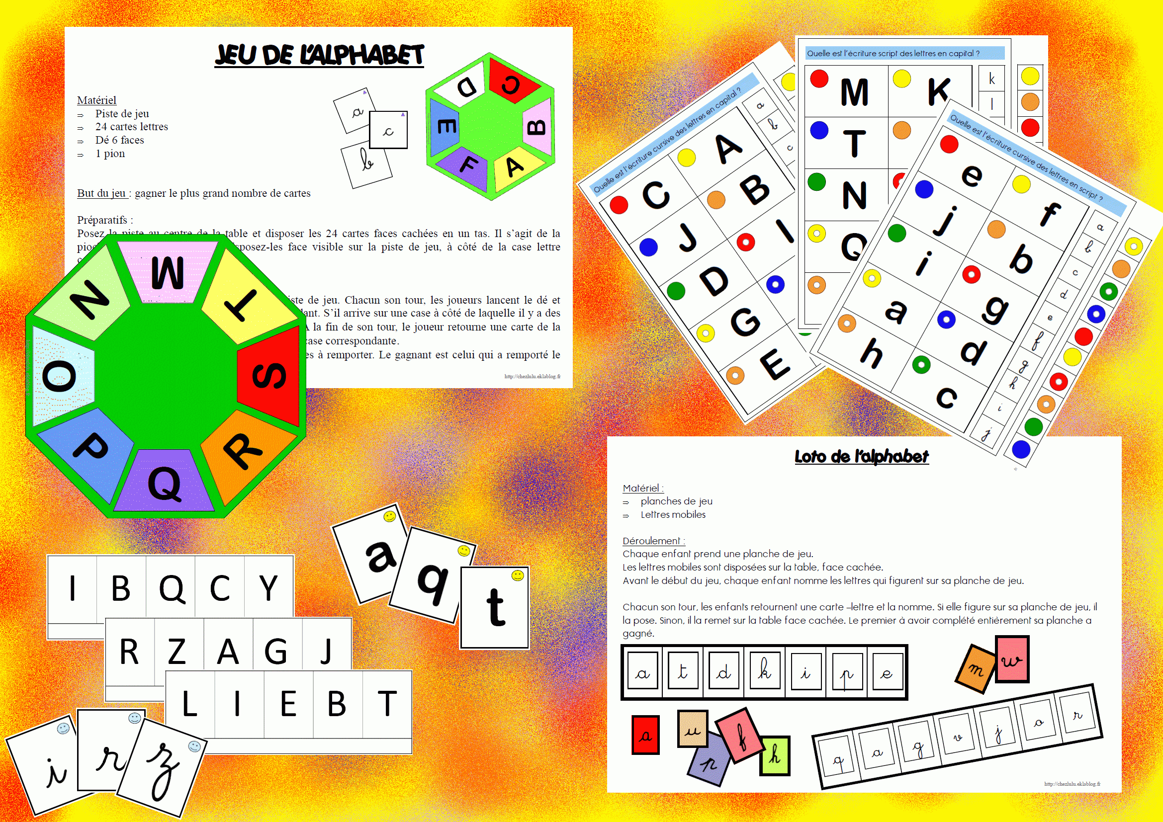 Et Si On Jouait Avec L'alphabet ? - Chez Lulu - Des à Jeux De Lettres À Imprimer
