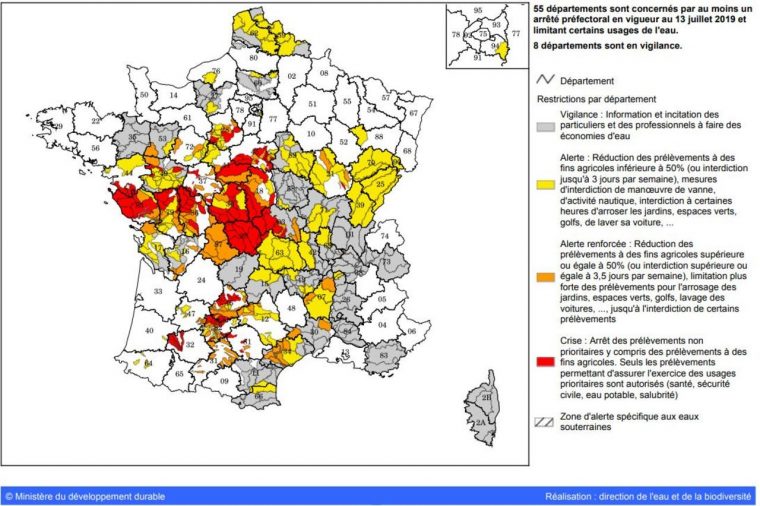 Eté Sec, Restrictions D'eau Dans L'ouest ! – Hit West avec Département 13 Carte