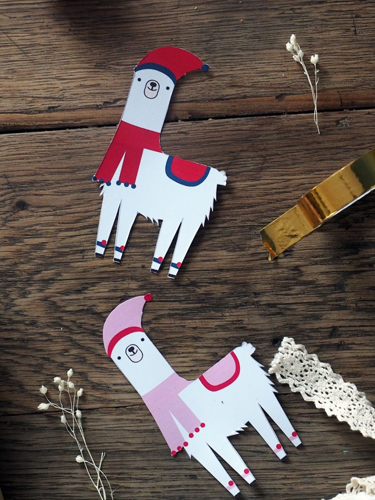 Etiquette Cadeaux Noel Diy Lama À Télécharger Et Imprimer avec Etiquette Cadeau Noel A Imprimer Gratuitement