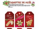 Étiquettes De Noël Sucreries Et Pain D'épice à Etiquette Noel A Imprimer