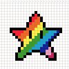 Étoile Arc En Ciel - Pixel Art | La Manufacture Du Pixel intérieur Coloriage Pixel Gratuit
