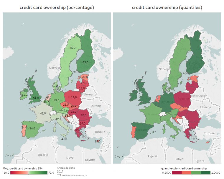 Etude De Marché : La Possession De Cartes De Crédit En Europe avec Carte Union Européenne 2017