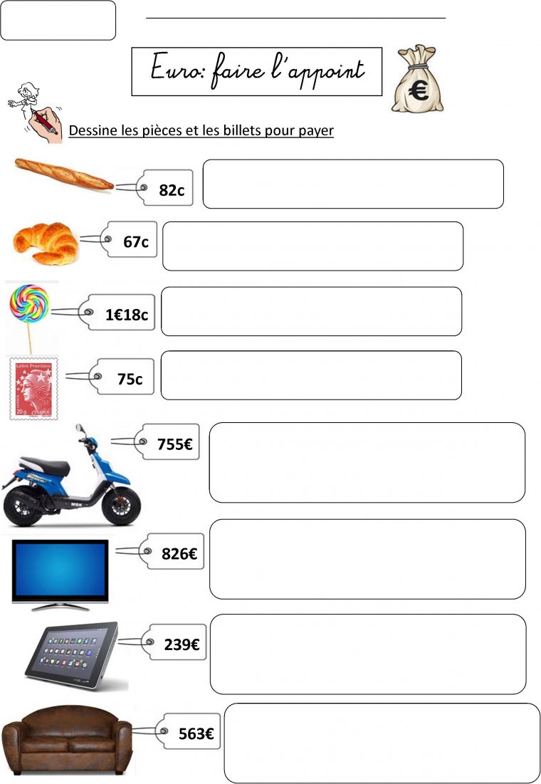 Euro Ce2 | Le Blog De Monsieur Mathieu dedans Exercices De Maths Cm1 À Imprimer Gratuit