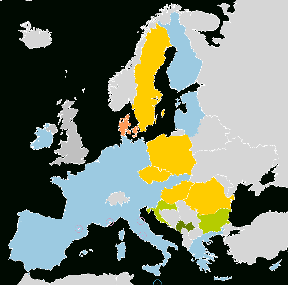 Euro Et Kosovo — Wikipédia serapportantà Carte Europe Sans Nom Des Pays