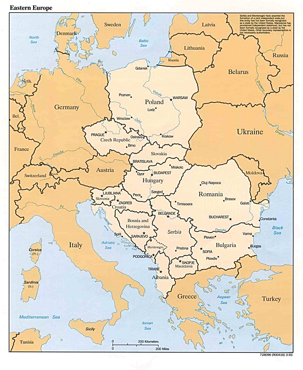 Europe Centrale Géographie destiné Carte Des Capitales De L Europe