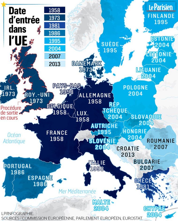 Européennes 2019 : Date, Liste Unique Tout Comprendre Au à Carte Des Pays Membres De L Ue