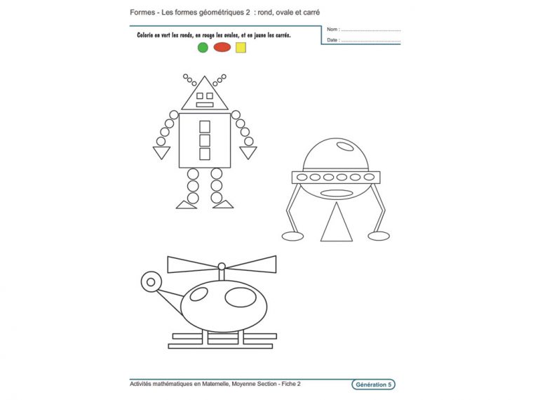 Evolu Fiches – Activités Mathématiques En Moyenne Section à Fiche Maternelle Moyenne Section À Imprimer