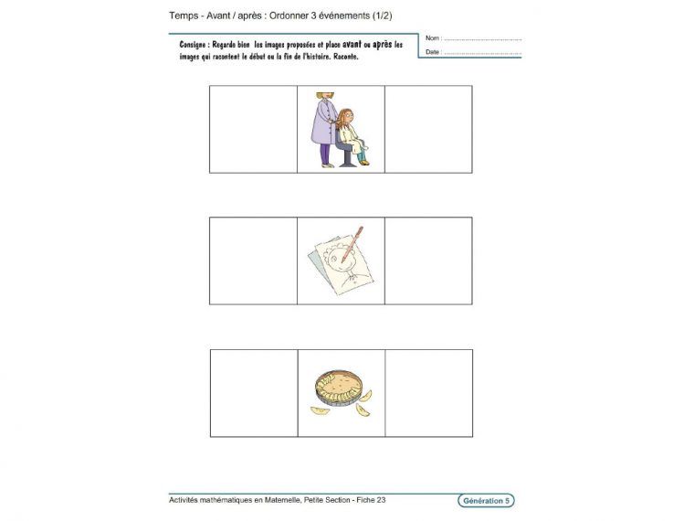 Evolu Fiches – Activités Mathématiques En Petite Section pour Fiche Petite Section À Imprimer