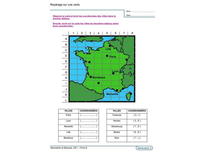 Evolu Fiches – Géométrie Et Mesures Au Ce1 intérieur Reproduction Sur Quadrillage Cp