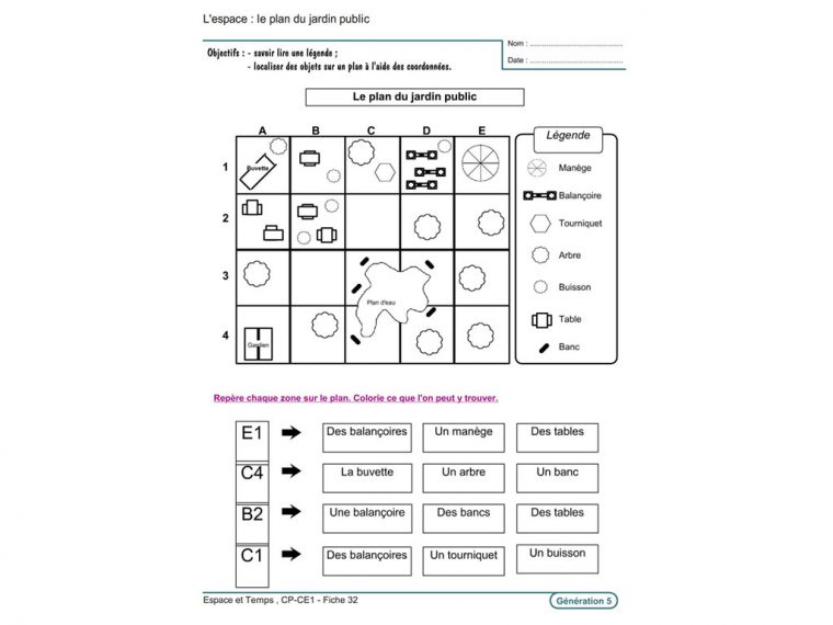 Evolu Fiches – L'espace Et Le Temps Cp-Ce1 destiné Travail De Cp A Imprimer Gratuit