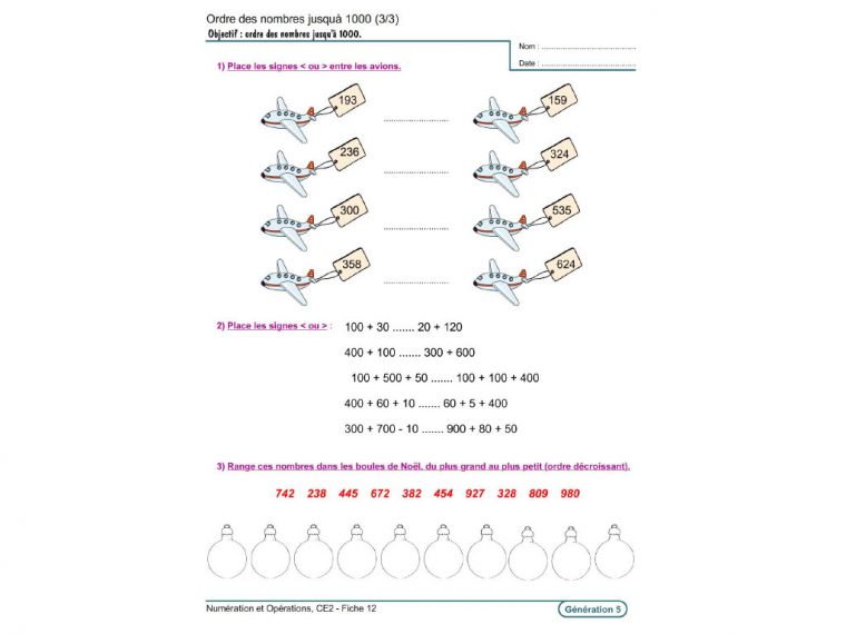 Evolu Fiches – Numération Et Opérations Au Ce2 tout Exercice Chiffre Romain